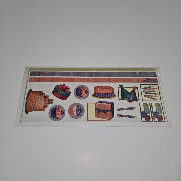 NEW Creative Memories Jumbo Great Lengths 1 Sticker Sheet Cottage Birthday - Picture 4 of 4